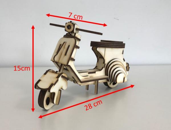 Motorroller als 3D Großmodell - Abmessungen Modell